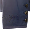 Close up of Samshield 'Victorine' Crystal Fabric Competition Jacket in Navy