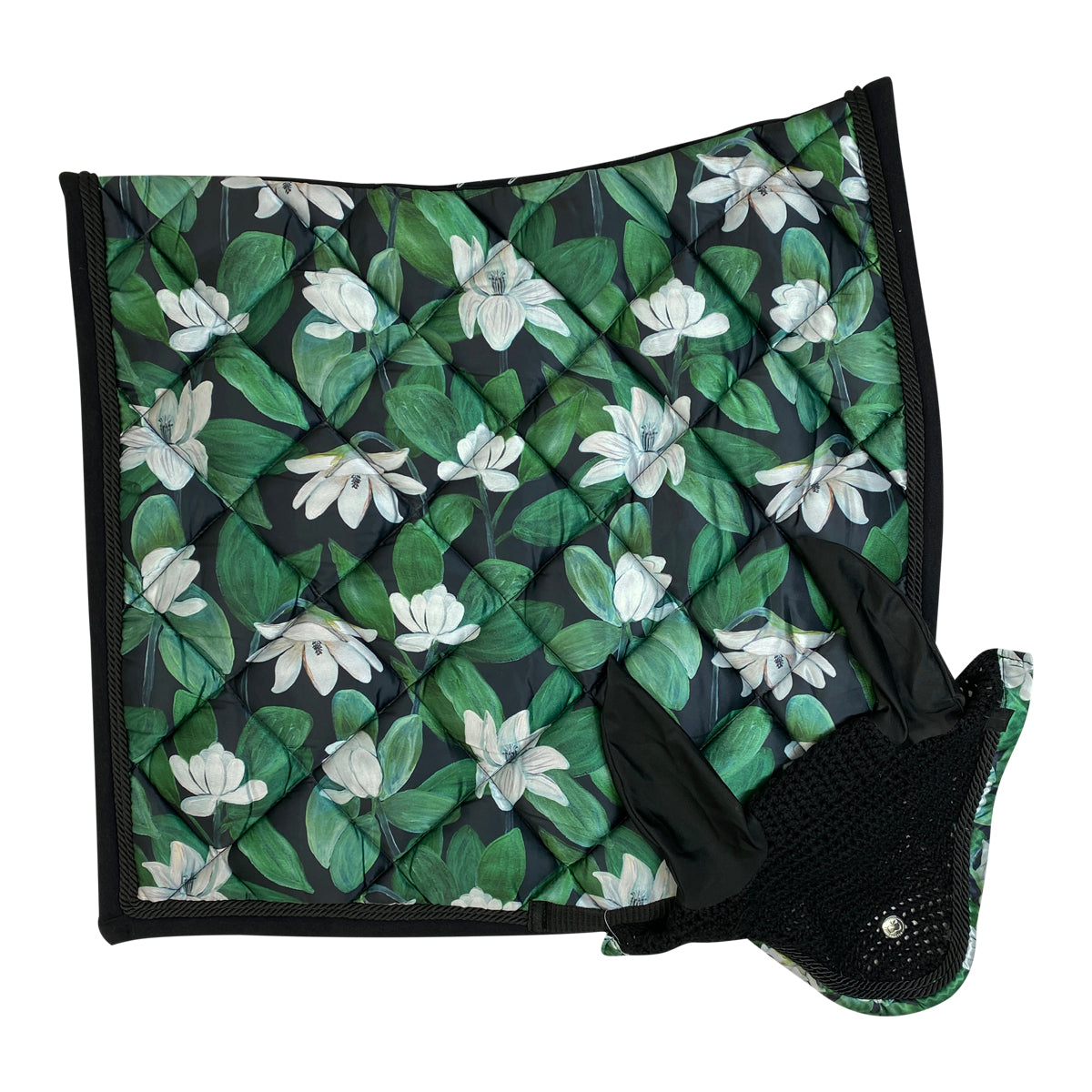 SADDLE PAD AND BONNET, GREEN