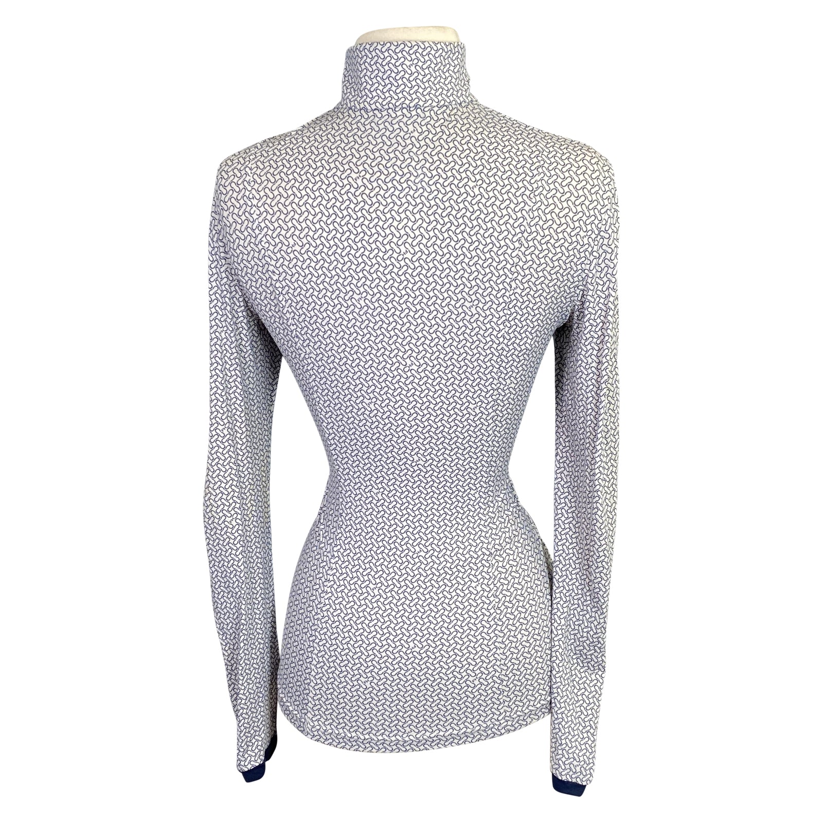 For Horses 'Gioconda' Technical Shirt in Pale Grey/Navy Horseshoes