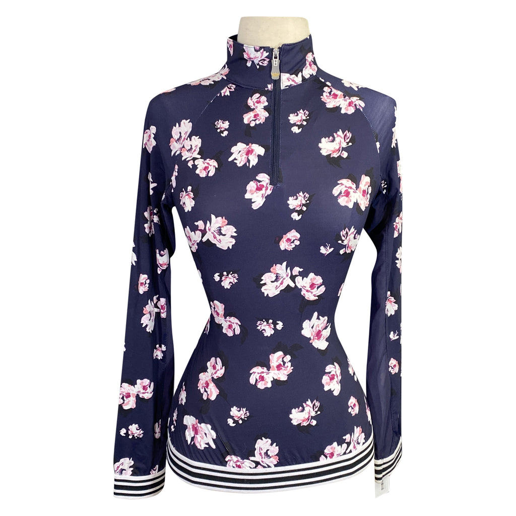 Kastel 'Charlotte' Floral Sun Top in Navy - Women's Small