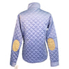 Back of Smartpak Piper Quilted Jacket in Sky Blue
