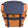 Lauracea Convertible Backpack Tote in Caramel/Navy