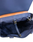 Lauracea Convertible Backpack Tote in Caramel/Navy