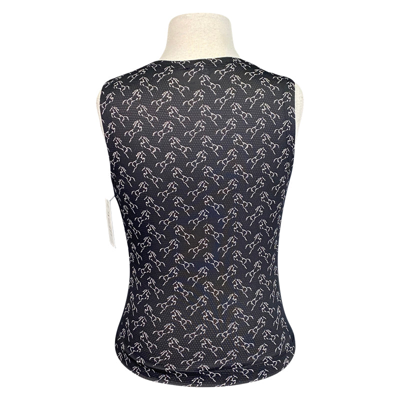Back of Kerrits IceFil Lite Tank in Black Horses