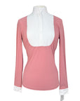 Cavalleria Toscana Technical Bib Show Shirt in Pink/White