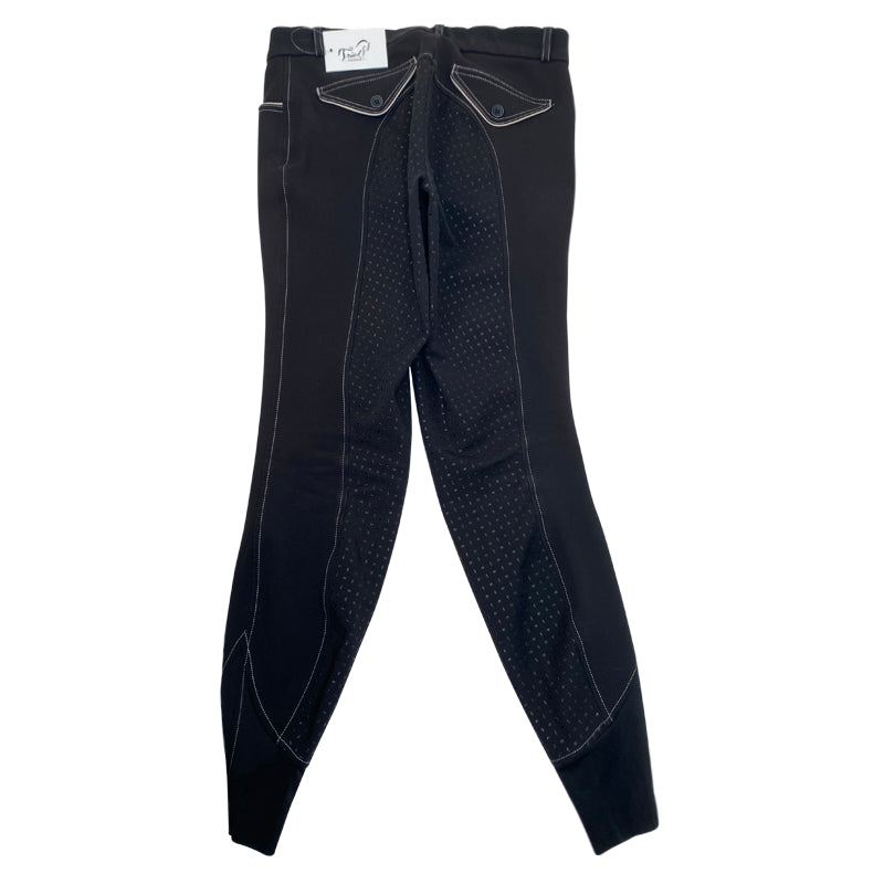 Back of USG 'Lara' Full Grip Breeches in Black/Tan