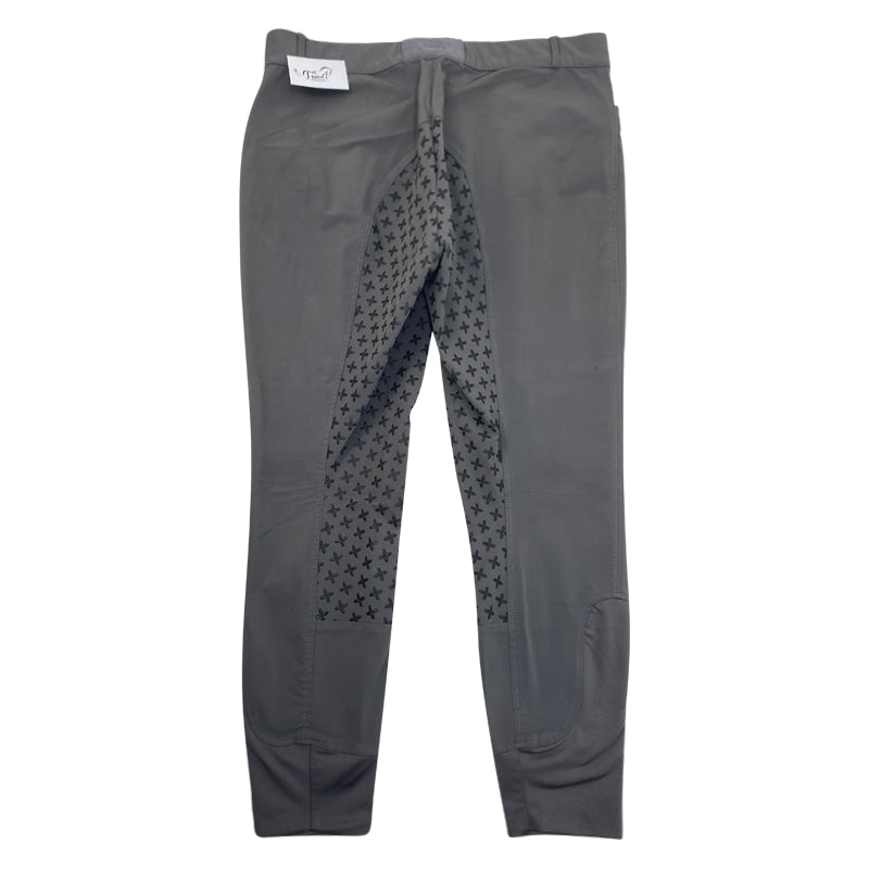 Back of Ovation Full Grip Breeches in Grey