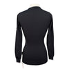 AA Platinum Horseware Classic V-Neck Sweater in Black/Grey - Women's Small