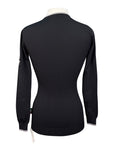 AA Platinum Horseware Classic V-Neck Sweater in Black/Grey - Women's Small