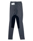 Back of Kerrits 'Performance' Knee Patch Tights in Grey
