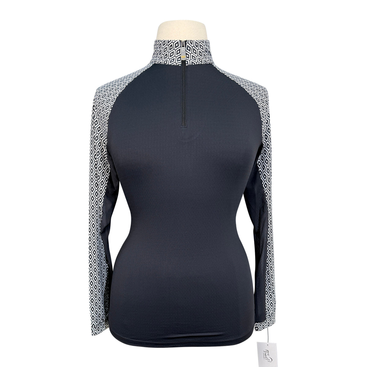 Kastel Denmark Sunshirt in Black and White Geo Raglan