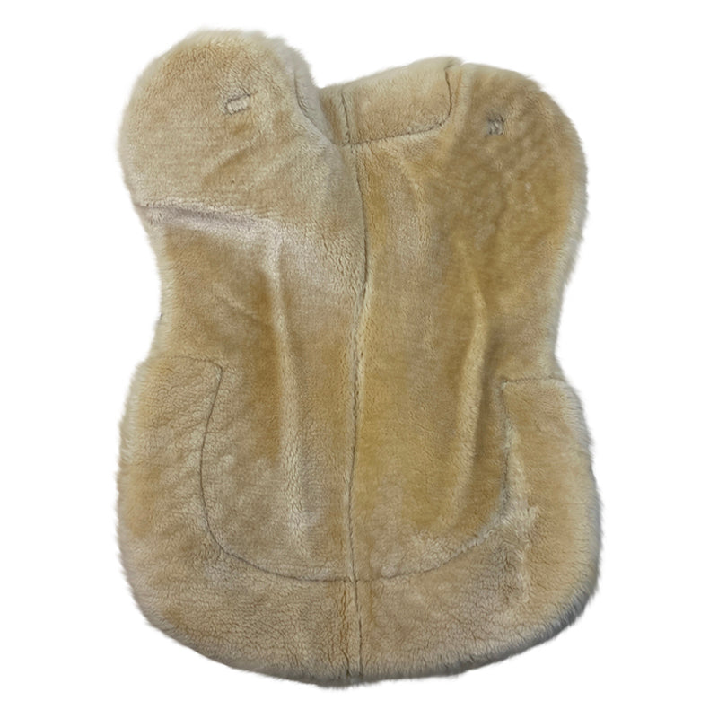 Inside fo Horze Faux Sheepskin Half Pad in Black/Natural