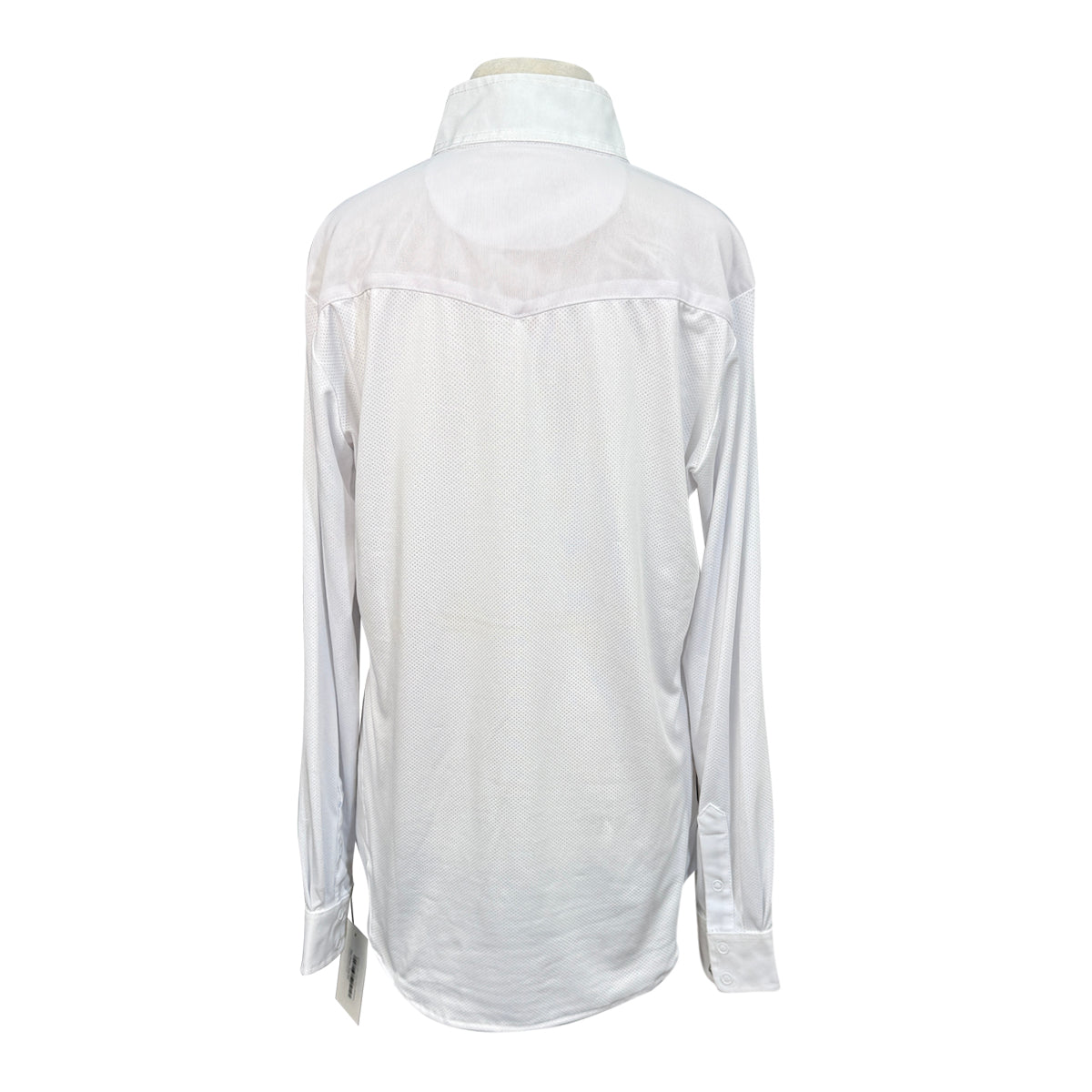Ovation &#39;Ellie&#39; Show Shirt in White/Blue Horseshoes