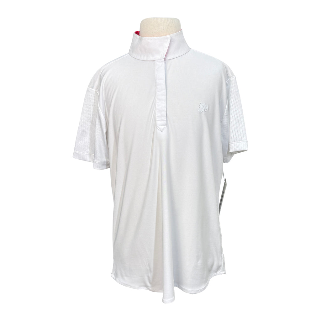 Ovation 'Ellie III' Show Shirt in White/Pink Horses