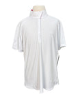 Ovation 'Ellie III' Show Shirt in White/Pink Horses
