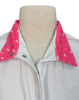 Ovation 'Ellie III' Show Shirt in White/Pink Horses