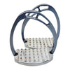 Equitaly Plus Up Force Stirrups in Stainless Steel/Smokey - 4.5