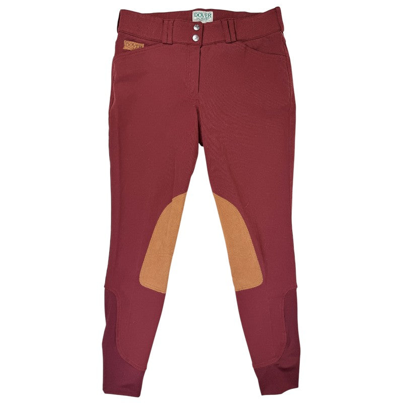 Dover Saddlery Wellesley Classic Knee-Patch Breech in Burgundy