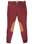 Dover Saddlery Wellesley Classic Knee-Patch Breech in Burgundy