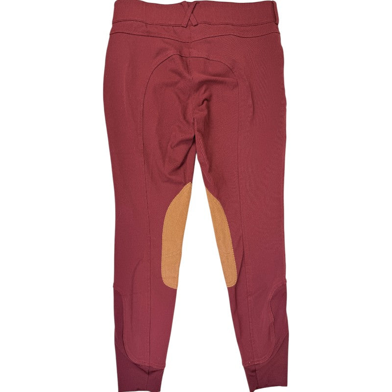 Dover Saddlery Wellesley Classic Knee-Patch Breech in Burgundy