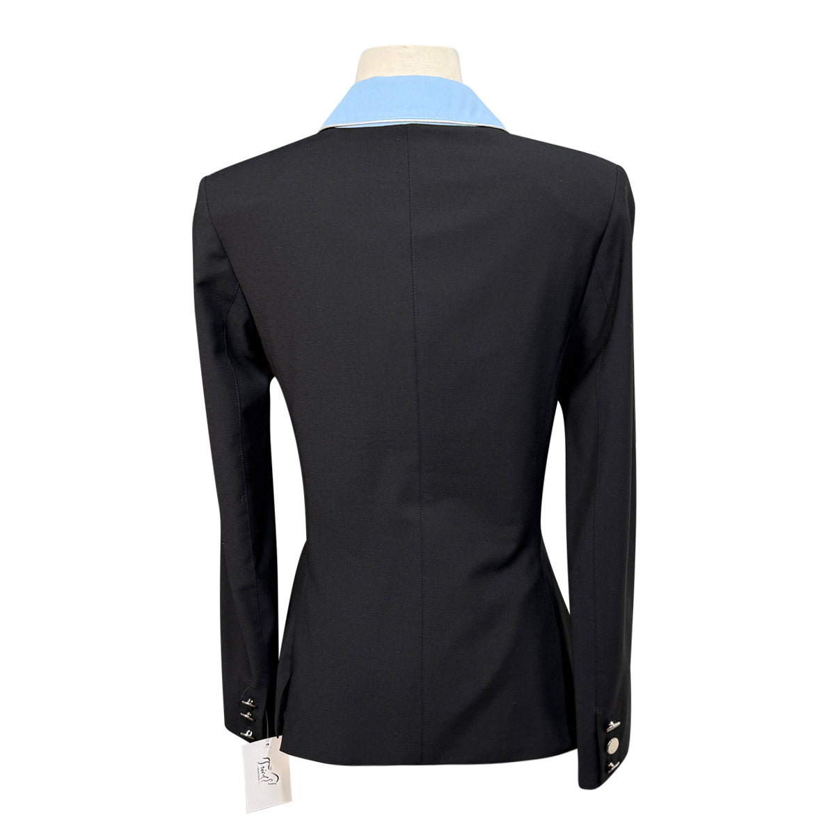 Winston Equestrian Exclusive Competition Coat in Black/Light Blue