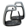 FreeJump Soft'Up Classic Stirrups in Silver/Black - 4.5"