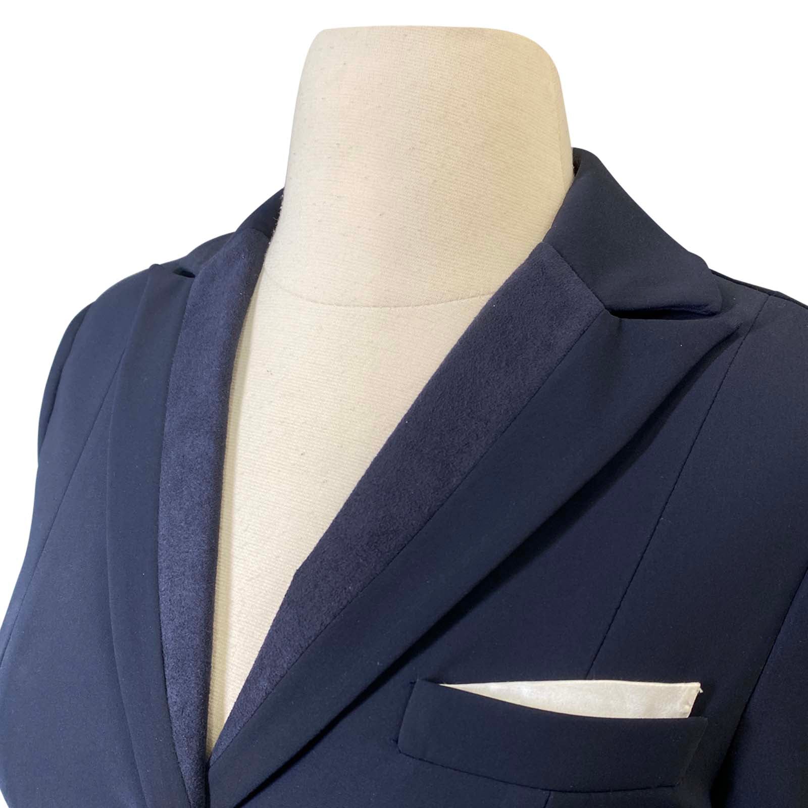 Collar of Samshield 'Louise' Show Jacket in Navy - Approx. Women's US 12