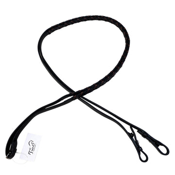 Dover Saddlery Premier Laced Reins in Chocolate Brown