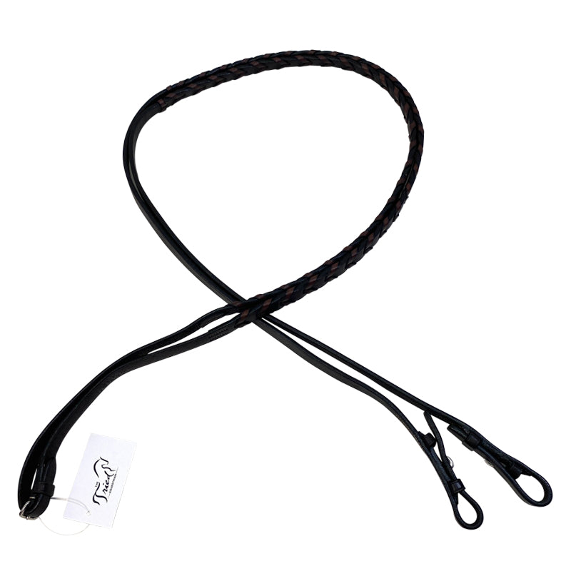 Dover Saddlery Premier Laced Reins in Brown