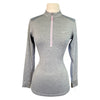 Schockemohle 'Page' Shirt in Grey Heather/Pink Accents