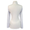 Back of Noel Asmar 'Rue' 1/4 Zip Show Shirt in White