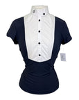 Cavalleria Toscana SS Show Shirt w/Bib in Navy