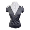 CRINIĒRE 'Margot' Short Sleeve Show Shirt in Grey
