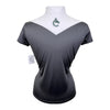 CRINIĒRE 'Margot' Short Sleeve Show Shirt in Grey