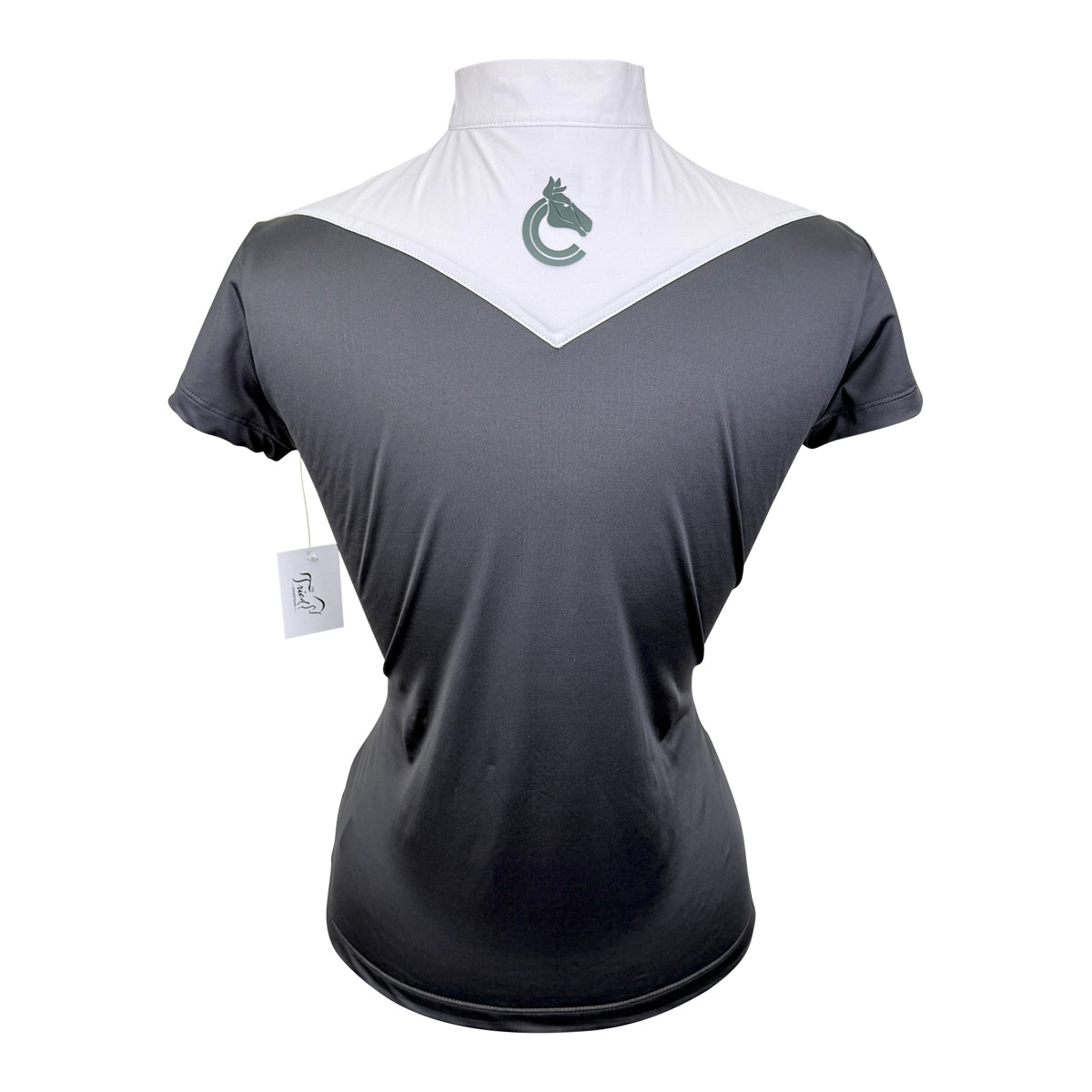 CRINIĒRE 'Margot' Short Sleeve Show Shirt in Grey