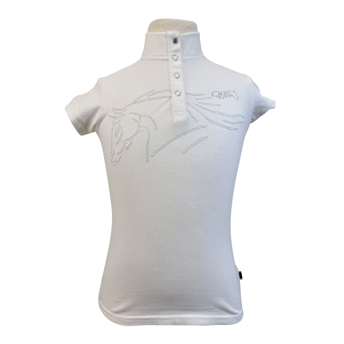 QHP 'Nola Jr.' Schooling Shirt in White and Silver