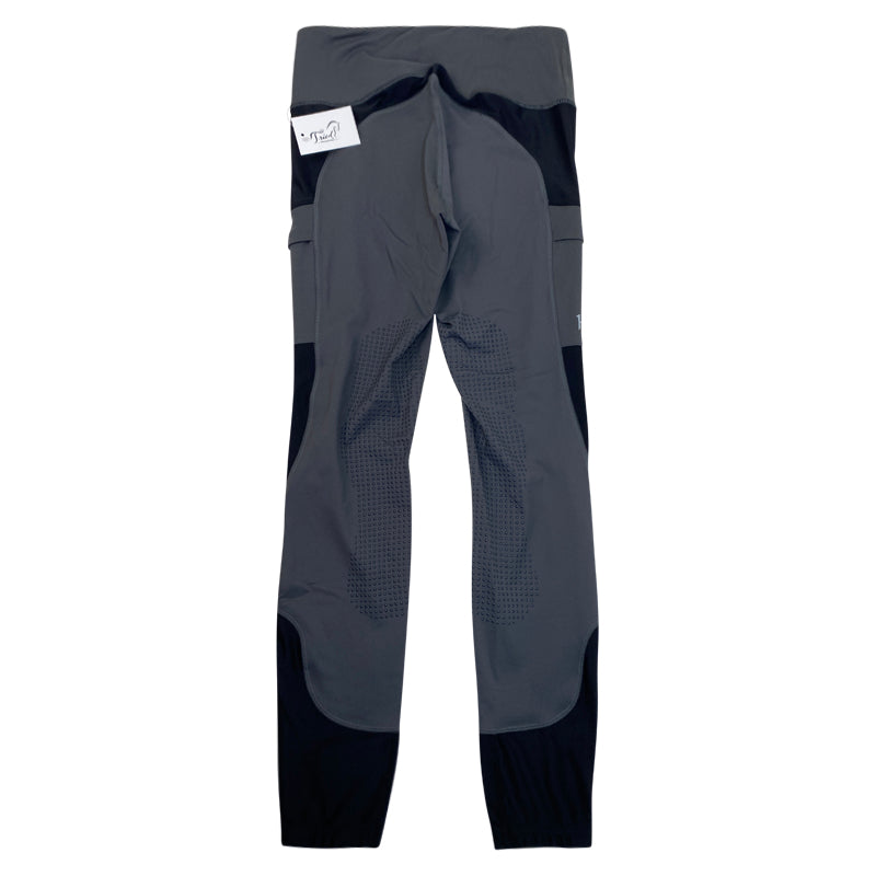 Back of orseware Knee Grip Riding Tights in Grey/Black