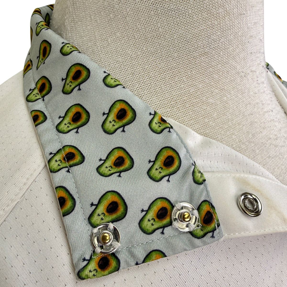 Essex Classics S/S Talent Yarn Show Shirt in White/Avocados