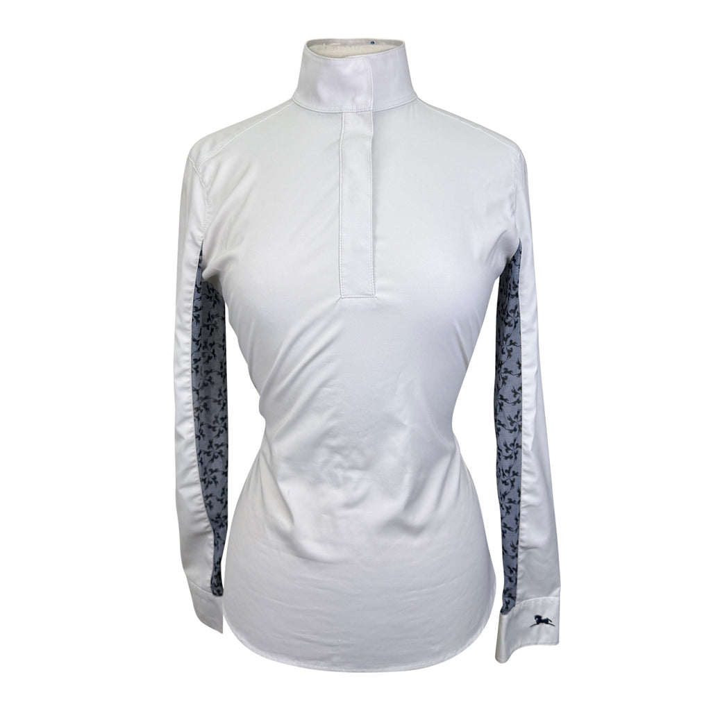 RJ Classics 'Lauren' Show Shirt in White/Horse Spiral