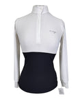Iago Long Sleeve Competition Shirt in Black/White