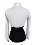 Iago Long Sleeve Competition Shirt in Black/White