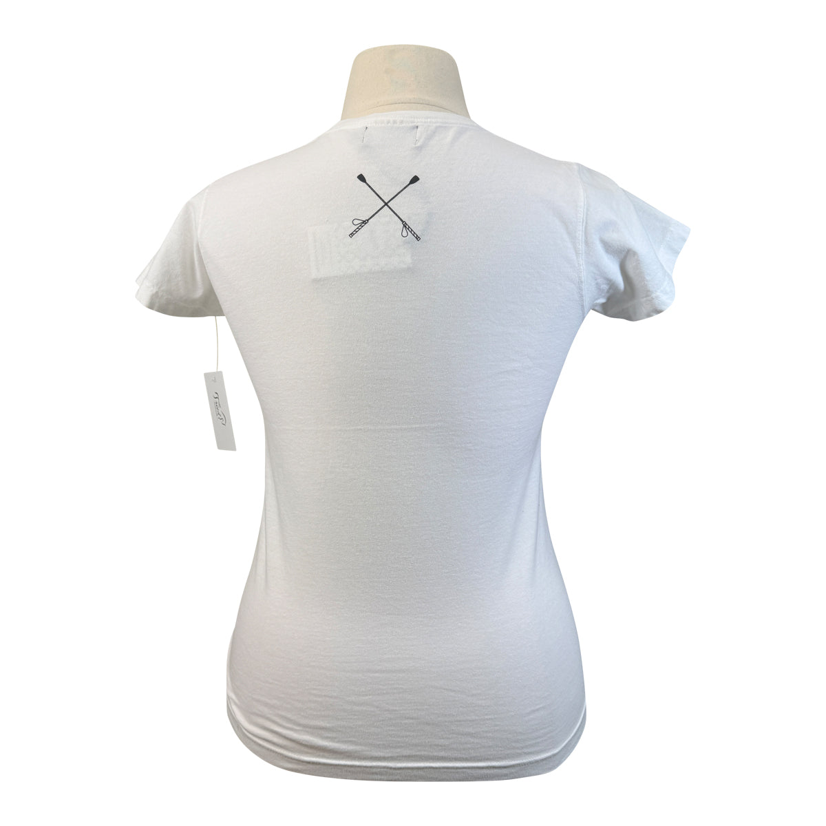 Levade 'Dressage' Vintage Varsity Tee in White