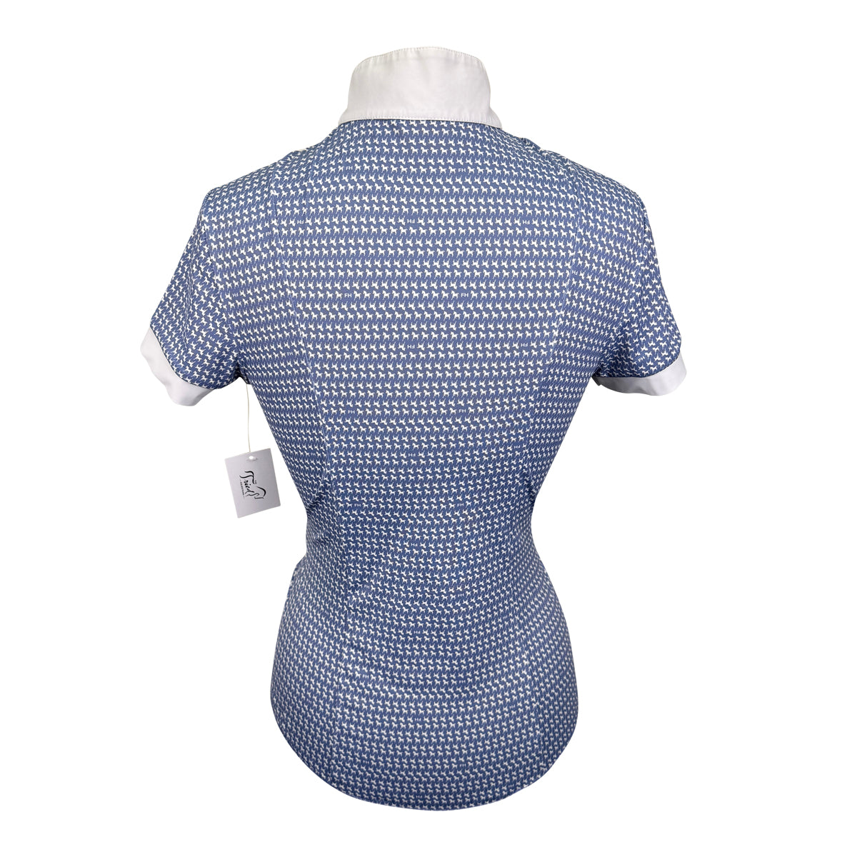 For Horses 'Gloria' Technical Show Shirt in Blue/White Horses
