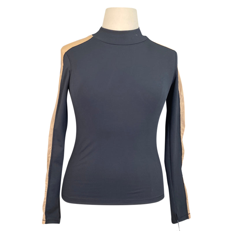 Euphoric Equestrian Soleil Mesh Long Sleeve in Black/Mocha - Women's XL