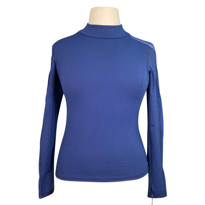 Euphoric Equestrian 'Soleil' Mesh Shirt in Blue - Women's XS