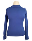 Euphoric Equestrian 'Soleil' Mesh Shirt in Blue - Women's XS