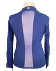 Euphoric Equestrian 'Soleil' Mesh Shirt in Blue - Women's XS