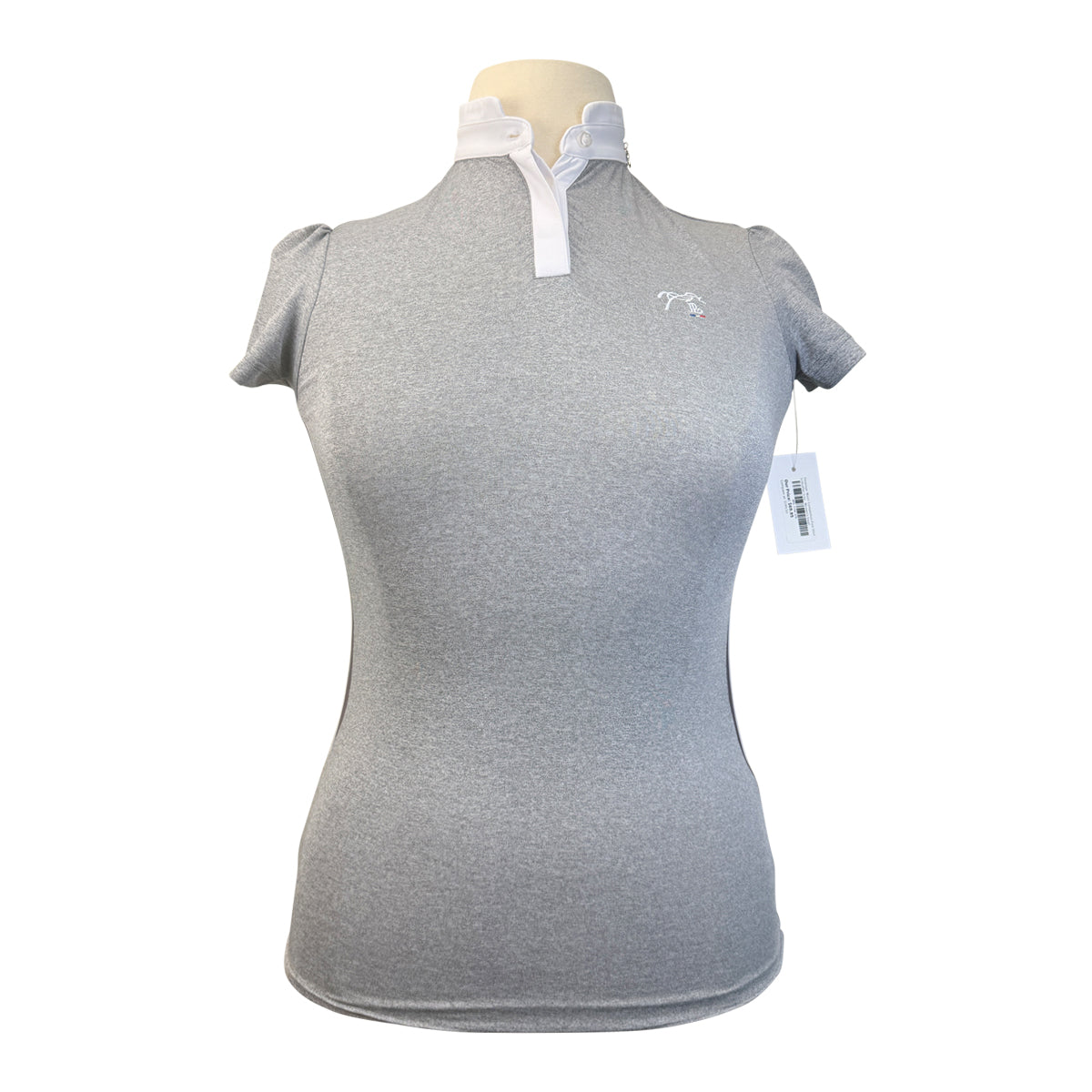 Pénélope 'Moon' Competition Polo Shirt in Heather Grey