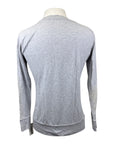 Two Bits Equestrian Bamboo V-Neck Sweater in Heather Grey