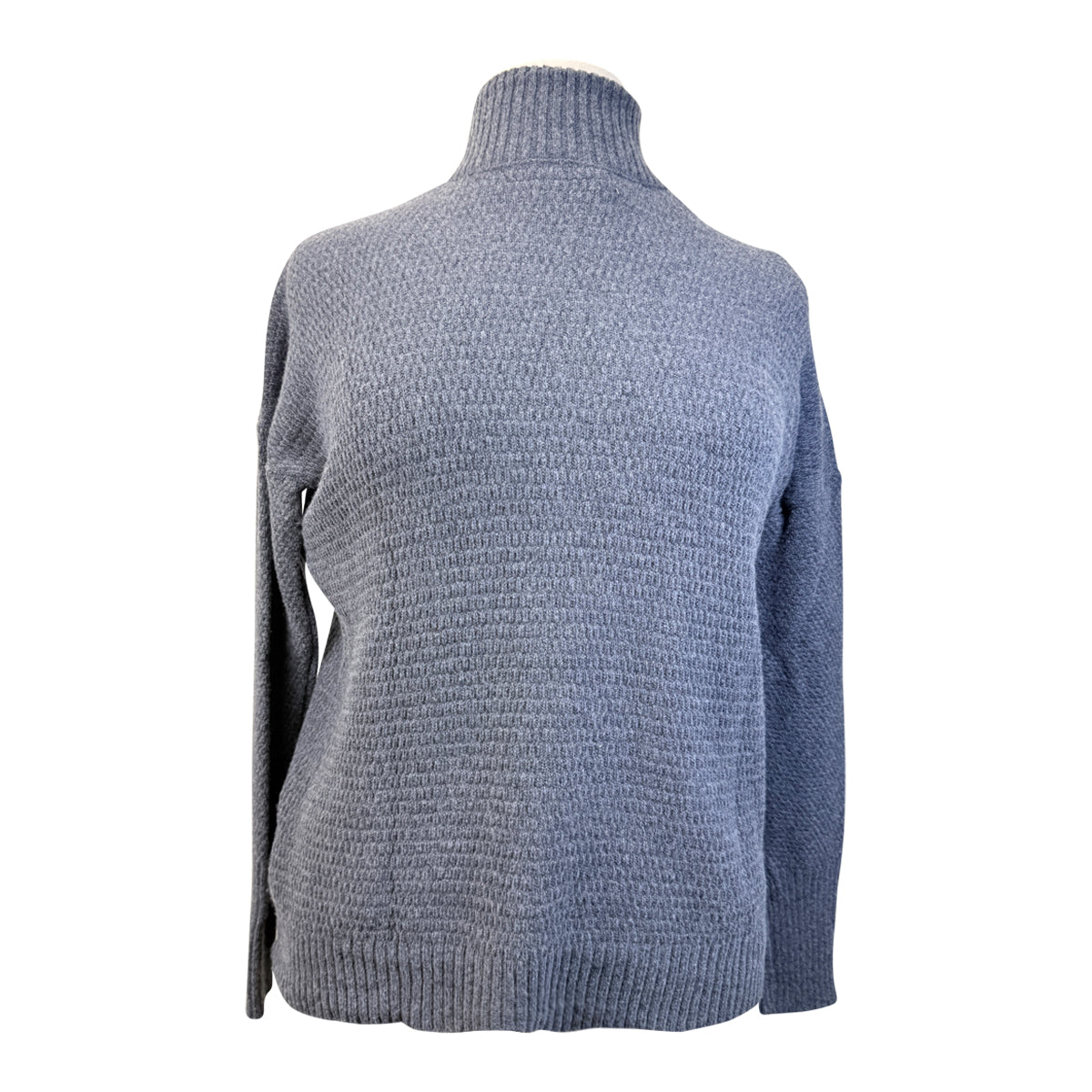 Hannah Child's 'Sassy' Boyfriend 1/4 Zip Sweater in Heathered Fog